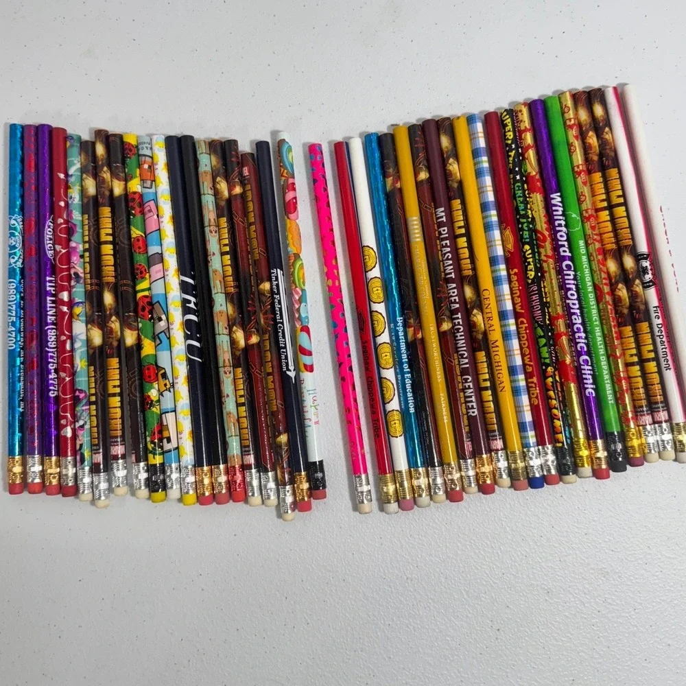 40*Pencils Custom Imprinted School Office Supplies Mixed‎